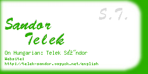 sandor telek business card